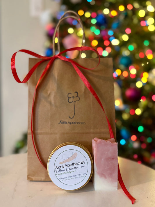 Small gift set - 1 lotion bar + 1 half soap bar